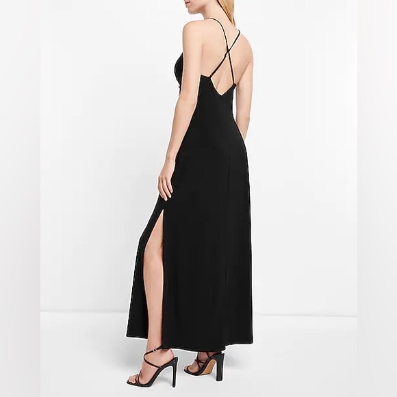 Polished Matte Jersey Plunging U Bar Maxi Dress - Picture 2 of 6